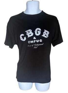 CBGB & Home of Underground Rock Distressed Logo T-Shirt Black